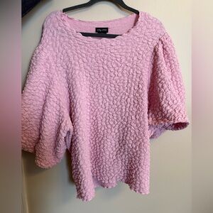 City Chic Blush Textured Blouse